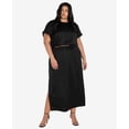 thumbnail image 1 of Nicole Williams English Plus Size Satin Skirt Black 4X, 1 of 1