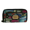 thumbnail image 1 of Nicole by Nicole Miller Women's Double Zip Wristlet Wallet 8" x 4" x 1.5", 1 of 3