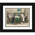 thumbnail image 1 of Nicolino Calyo 24x19 Black Ornate Framed Double Matted Museum Art Print Titled: The Bar-Room&nbsp;Loungers (ca.&nbsp;1840), 1 of 5