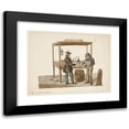 thumbnail image 1 of Nicolino Calyo 24x20 Black Modern Framed Museum Art Print Titled - The Oyster&nbsp;Stand (ca.&nbsp;1840), 1 of 5