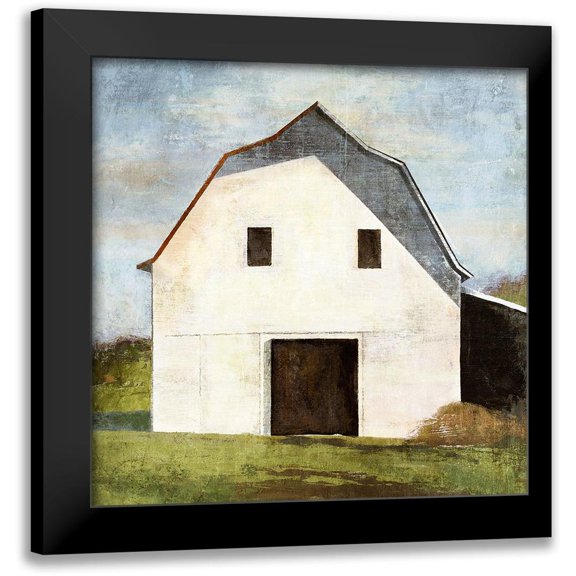 Nicoll, Suzanne 12x12 Black Modern Framed Museum Art Print Titled - Hay Barn