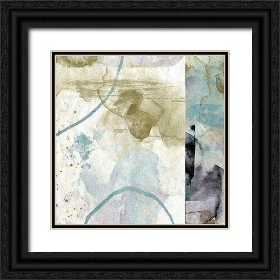 Nicoll, Suzanne 15x15 Black Ornate Wood Framed with Double Matting Museum Art Print Titled - Aubergine No. 1