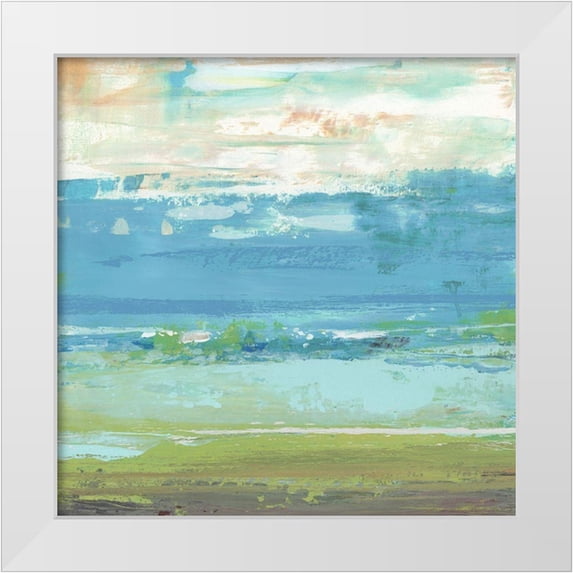 Nicoll, Suzanne 26x26 White Modern Wood Framed Museum Art Print Titled - Beach Wash No. 4
