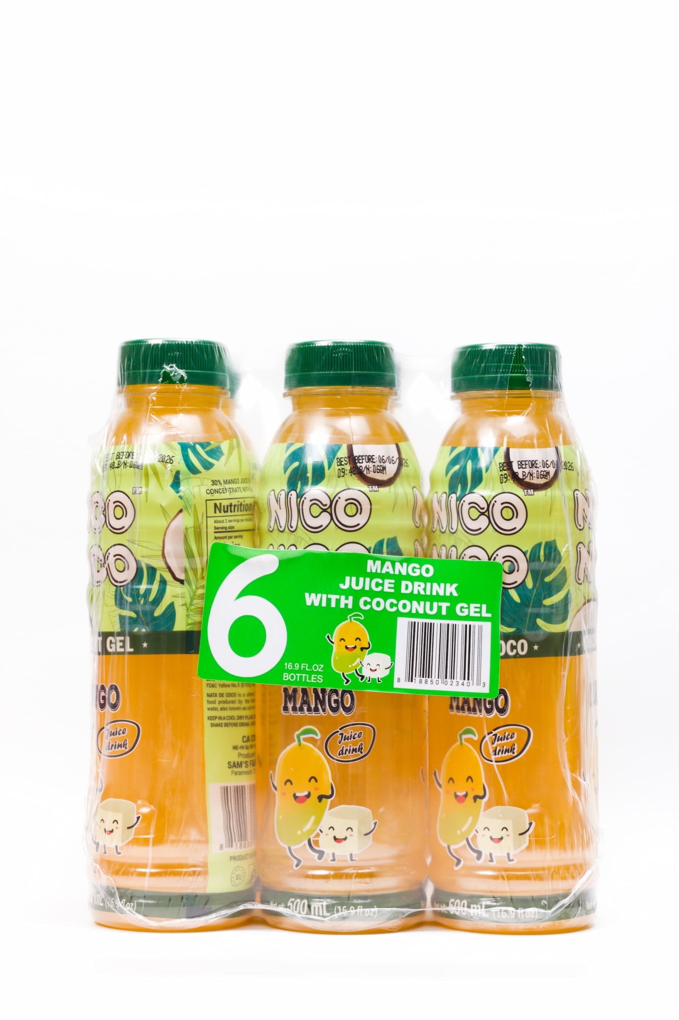 Niconico Mango Fruit Juice, 16.9 Fl Oz, 6 Pack - Walmart.com