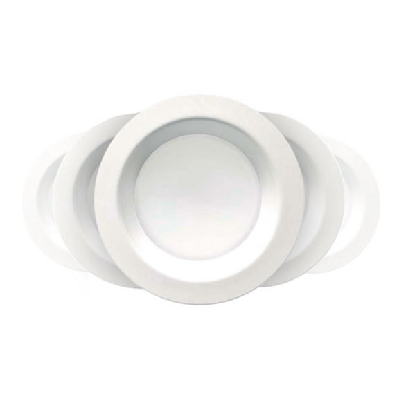 NICOR Lighting DLR56609120SWHBF-12P DLR56(v6) 5/6-inch White 900 Lumen Selectable Recessed LED Downlight with Baffle (12 Pack)