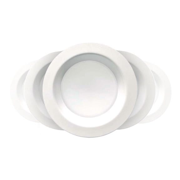 NICOR Lighting DLR56612120SWHBF-12P DLR56(v6) 5/6-inch White 1200 Lumen Selectable Recessed LED Downlight with Baffle (12 Pack)