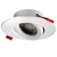 thumbnail image 1 of NICOR Lighting DGC43120SRDWH DGC 4-inch White Selectable Canless Adjustable Gimbal LED Recessed Downlight, 1 of 9