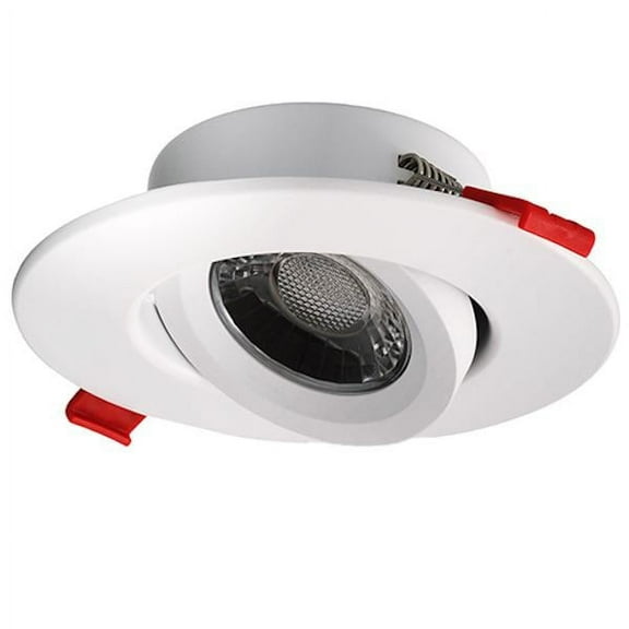 NICOR Lighting DGC43120SRDWH DGC 4-inch White Selectable Canless Adjustable Gimbal LED Recessed Downlight