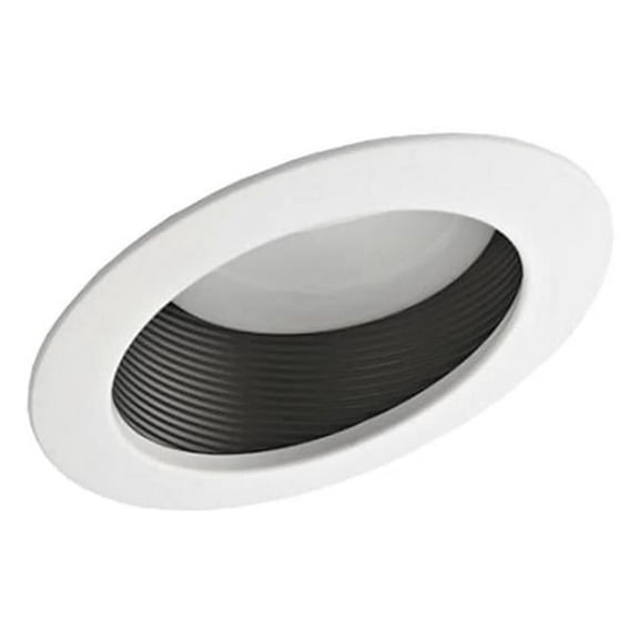 Nicor Lighting 17704 6 in. Baffle Light Fixture Round Downlight Trim - White