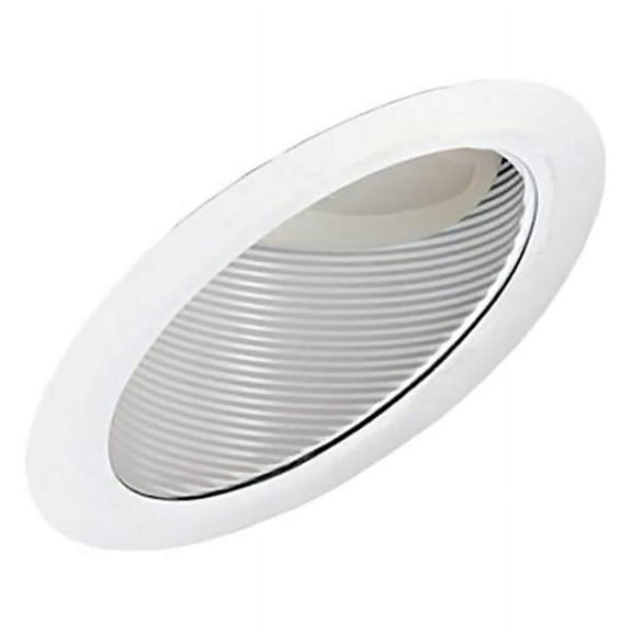 Nicor Lighting 17730WH 6 in. Baffle Light Fixture Round Downlight Trim - White
