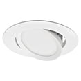 thumbnail image 1 of Nicor Lighting DCG421202KWH 534 Lumens LED Recessed Can Gimbal Round Downlight - White, 1 of 2