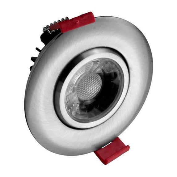 Nicor Lighting DGD311205KRDNK 3 in. Nickel LED Gimbal Recessed Downlight - 5000K