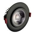 thumbnail image 1 of Nicor Lighting DGD411205KRDBK 4 in. Black LED Gimbal Recessed Downlight - 5000K, 1 of 4