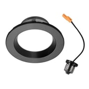 Nicor Lighting DLE821202KRDBK 8 in. DLE8 Series Round Black Flat Panel LED Downlight - 2700K