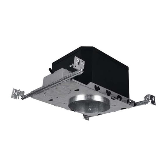 Nicor Lighting EFH6-LED 6 in. Fire Rated New Construction Recessed Housing with Ideal Quick Connect, Black