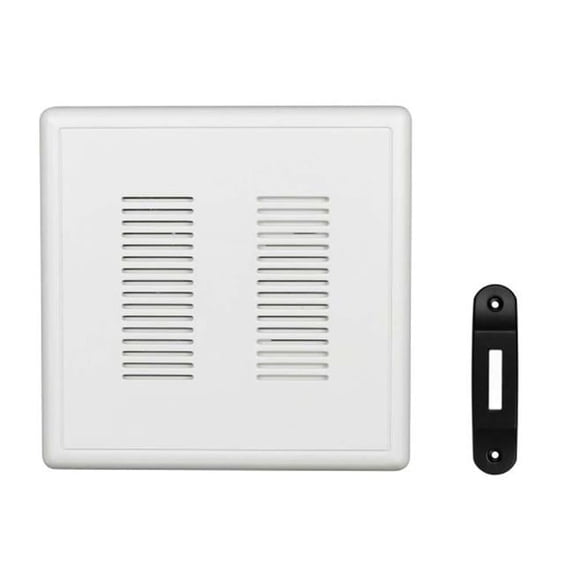Nicor Lighting PRCP2DBBK PrimeChime Plus 2-Doorbell Chime Kit with Button, Black