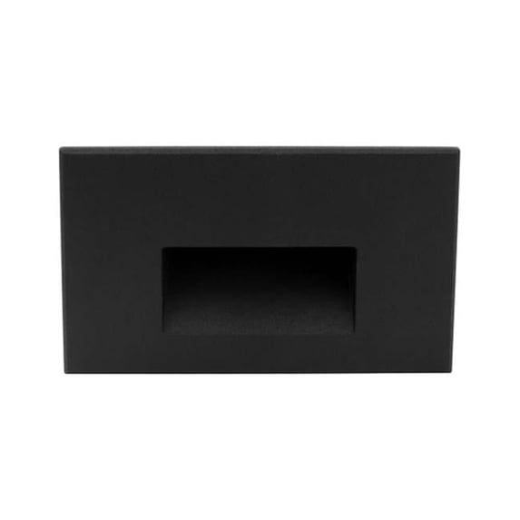 Nicor Lighting STW11203KHBK 5 x 3 in. STW Series Black Horizontal Wet Location LED Step Light - 3000k