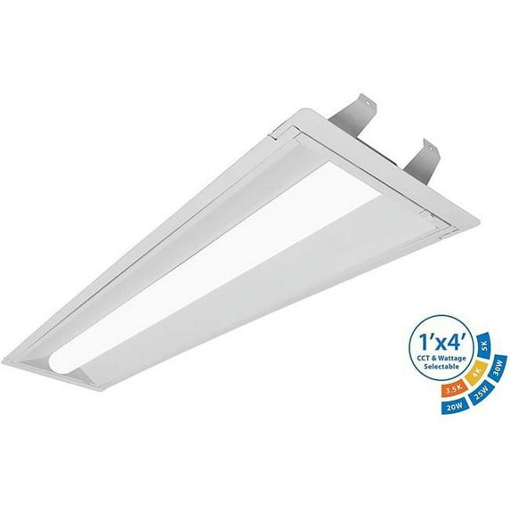 Nicor Lighting TARS114U 1 x 4 ft. TAR Select Series Architectural White Matte LED Retrofit Troffer