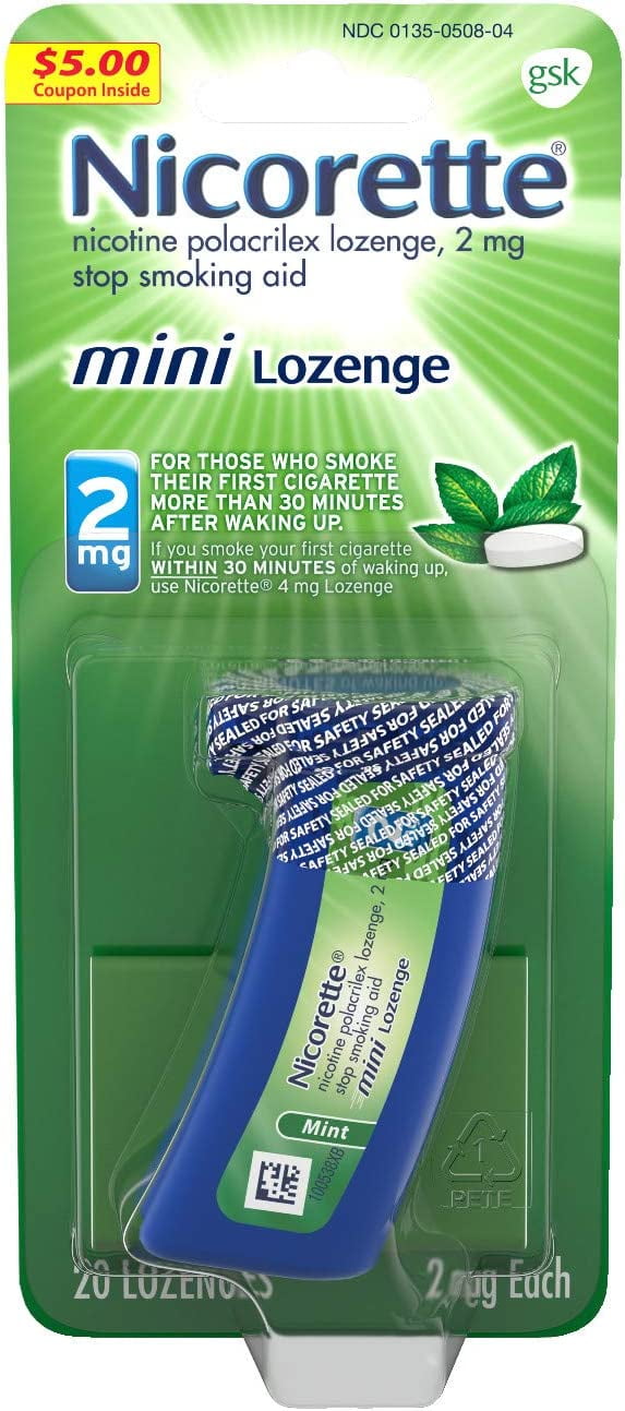 Nicorette 2 mg Mini Nicotine Lozenges to Help Quit Smoking Mint