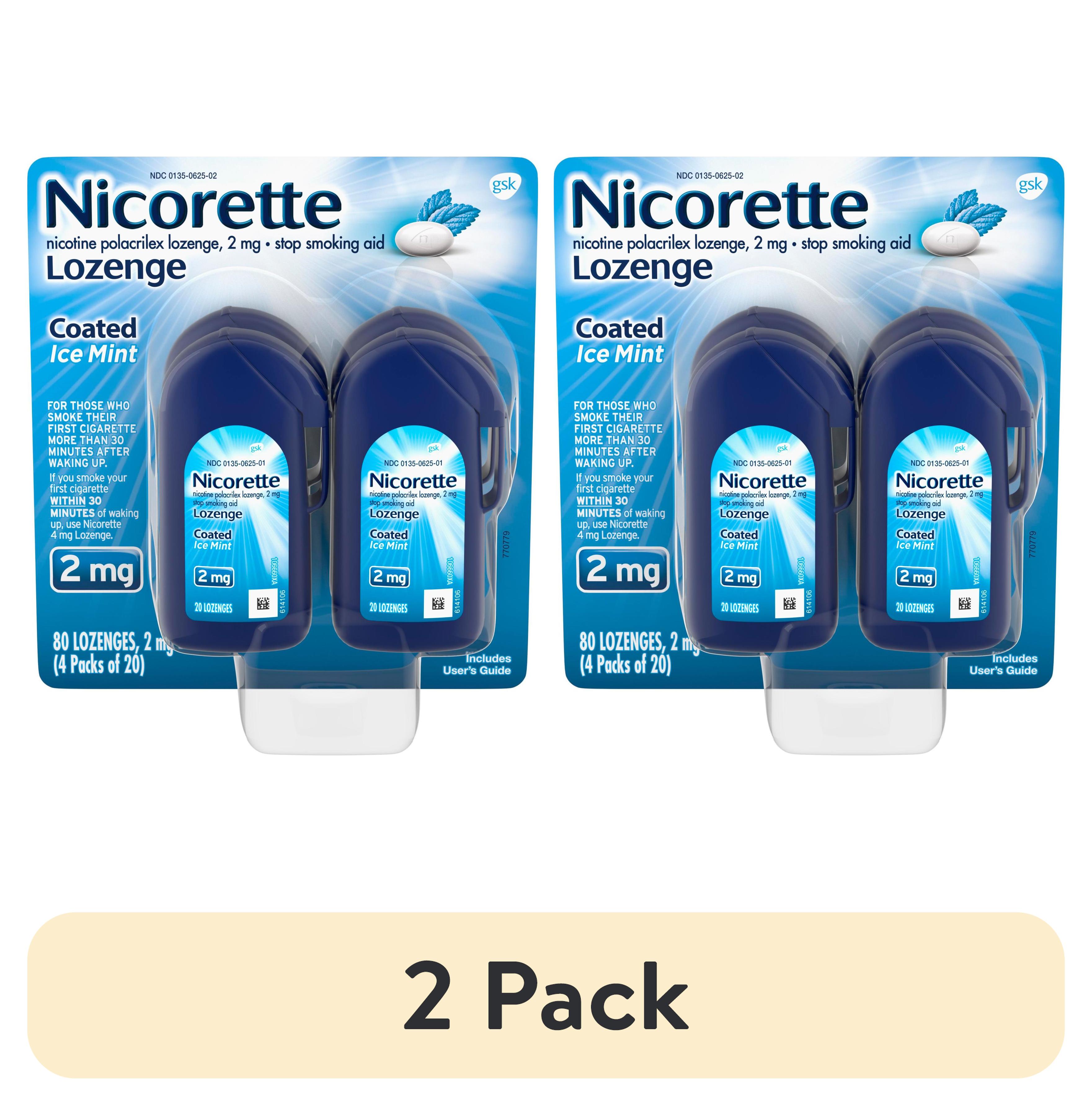 (2 pack) Nicorette Coated Nicotine Lozenges Stop Smoking Aid 2 Mg, Mint