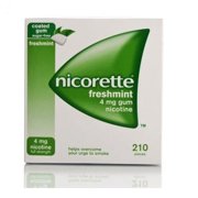 Nicorette Gum 4mg Fresh Mint (2100 Pieces, 10 Boxes)
