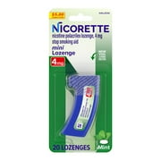 Nicorette Mini Nicotine Lozenges to Stop Smoking, Mint Flavor, 4 mg - 81 Count