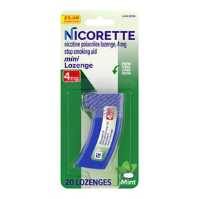 Nicorette Mini Nicotine Lozenges to Stop Smoking, Mint Flavor, 4 mg - 20 Count
