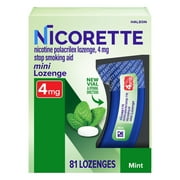 Nicorette Mini Nicotine Lozenges to Stop Smoking, Mint Flavor, 4 mg - 81 Count