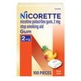 thumbnail image 1 of Nicorette Nicotine Gum, Stop Smoking Aids, 2 Mg, Fruit Chill, 100 Count, 1 of 13