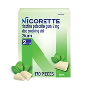 Nicorette Nicotine Gum, Stop Smoking Aids, 2 mg, Mint, 170 Count