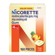 Nicorette Nicotine Gum, Stop Smoking Aids, 4 mg, Fruit Chill, 160 count