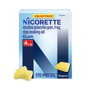 Nicorette Nicotine Gum, Stop Smoking Aids, 4 Mg, Original, 170 Count