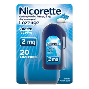 Nicorette Nicotine Lozenges, Stop Smoking Aids, 2 mg, Mint, 20 Count