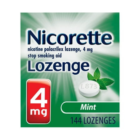 Nicorette Nicotine Lozenges, Stop Smoking Aids, 4 Mg, Mint, 144 Count