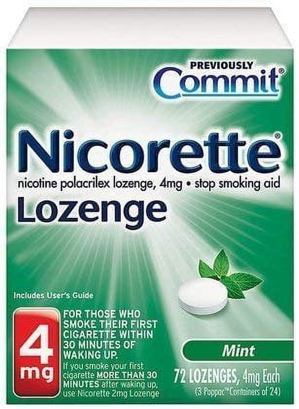 Nicorette Nicotine Polocrilex Mint Lozenge, 4 mg, 72 Count