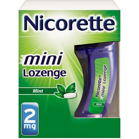 Nicorette Stop Smoking Aid 2 mg Mini Lozenges, Mint 20 ea (Pack of 3)
