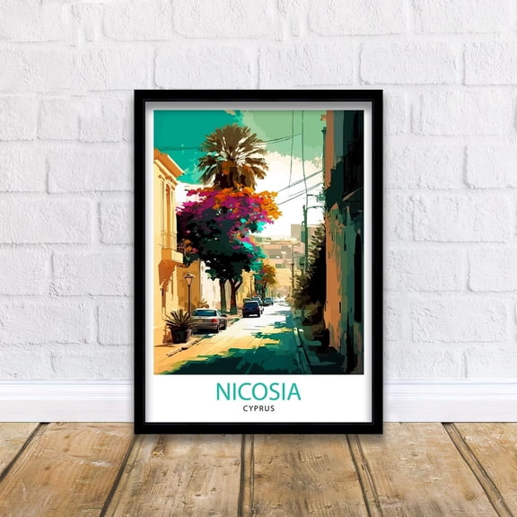 Nicosia Cyprus Travel Print Nicosia Wall Decor Cyprus Home Living Decor Nicosia Illustration Travel Poster Gift For Cyprus Cyprus Home Decor, Poster Only