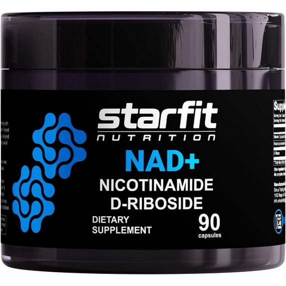 Nicotinamide D-Riboside, Nicotinamide Riboside for Supporting NAD+ Supplement Levels, Focus and Energy Supplement, Metabolism Support Nicotinamide Dietary Supplement, 90 Capsules-Pack Of 2