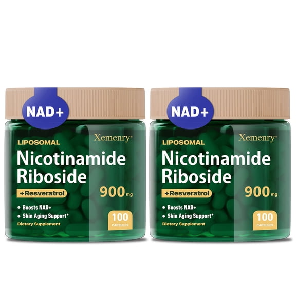 Nicotinamide Riboside 900mg - with Nicotinamide Riboside & Resveratrol - Boosting NAD+ Levels, Supports Healthy Aging, Anti-aging - 2 Bottles(200 Count)