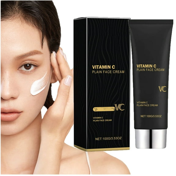 Nicotinamide Vitamin C Plain Face Cream, Niacinamide Vitamin C Black Tube Skin Cream, Smooth Hydrating Niacinamide Makeup Cream, Natural 100% Pure Vitamin C Cream Moisturizer