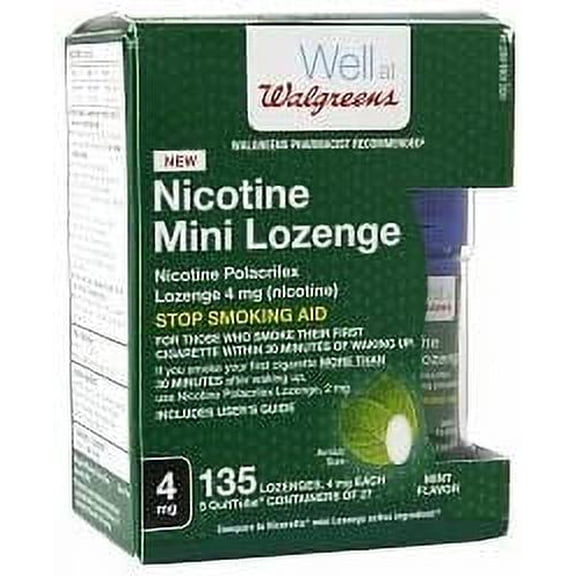 Nicotine 4MG Mint Mini-Lozenges, 135 ea