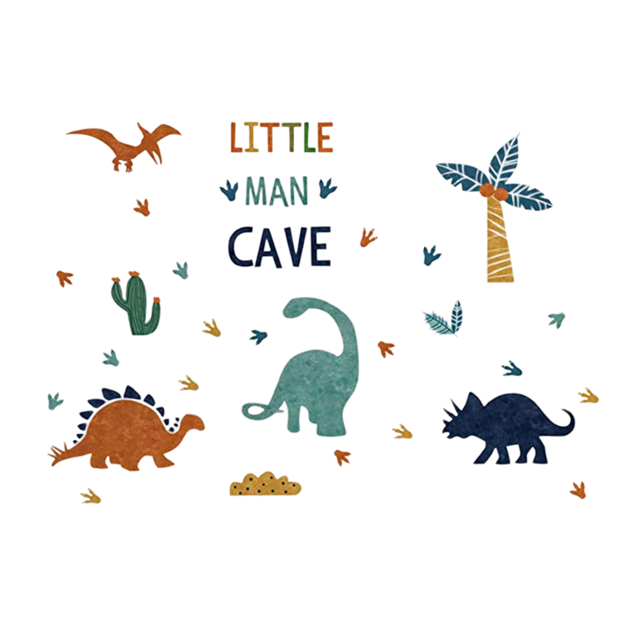 Nicoxijia Cartoon Dinosaur Footprints Wall Decals Stickers, Peel Stick