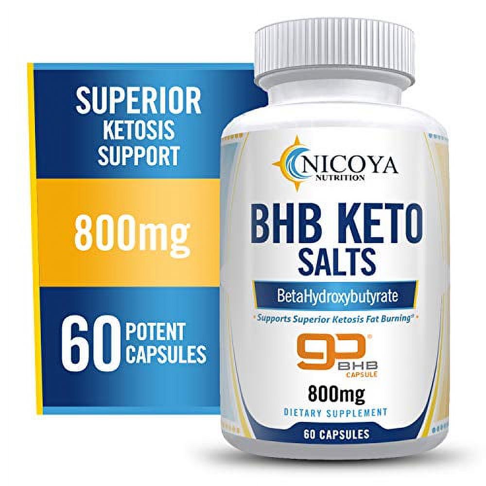 Nicoya Nutrition Keto BHB Salt Capsules Exogenous Ketone Supplement