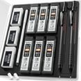 thumbnail image 1 of Nicpro 2 PCS Mechanical Pencil 0.5mm & 0.7 mm with Case, MP1000 Metal Artist Pencil Set with 6 Tubes HB Lead Refills, 3 Erasers, 9 Eraser Refills, Black, 1 of 7