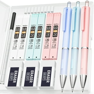 Metal 0.7 mm Mechanical Pencil Set with Case, 2 PCS Nicpro Drafting Pe
