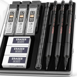 Mr. Pen- Pastel Mechanical Pencil Set with Black Lead and Eraser Refills, Clear Barrel, 0.3, 0.5, 0.7, 0.9, 2mm, Pastel Mechanical Pencils, Cute