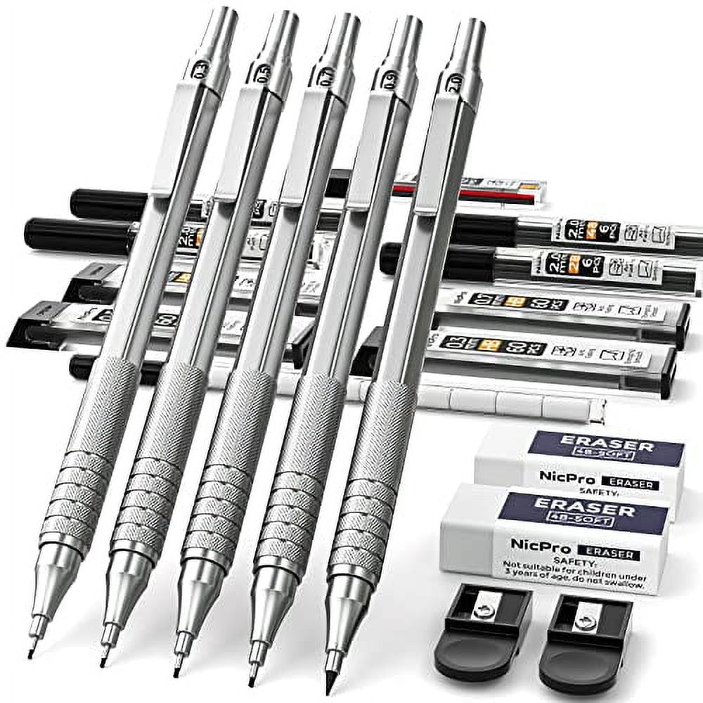 Professional Mechanical Pencil Set 2mm Drafting Pencils With