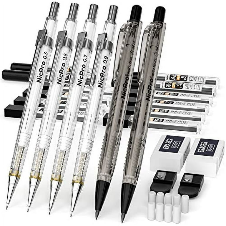 Nicpro 13 PCS Pastel Art Mechanical Pencil Bulk Set,10 PCS Drawing Pen