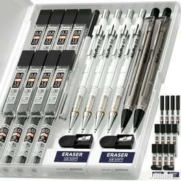 Four Candies Cute Mechanical Pencil Set, 6PCS Pastel Pencils 0.5mm & 0.7mm  with 360PCS HB Pencil Leads, 3PCS Erasers and 9PCS Eraser Refills