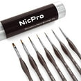 thumbnail image 1 of Nicpro 7 Pcs Miniature Detail Paint Brush Set, Micro Professional Fine Detail Painting Brushes for Watercolor Oil Acrylic, Craft Models Rock Painting & Paint by Number, 1 of 7